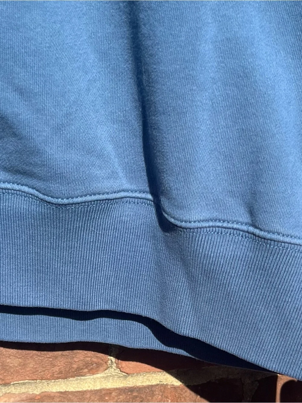 J. Crew Reverse French Terry Crewneck Sweatshirt Sz L Slate Blue 100% Cotton